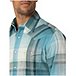 Men's Retro Woven Snap Up Long Sleeve Plaid Shirt