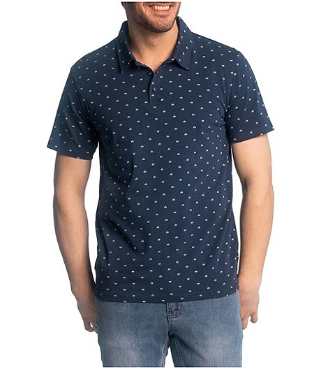 Men's Percy Short Sleeve Printed Polo Shirt - Online Only