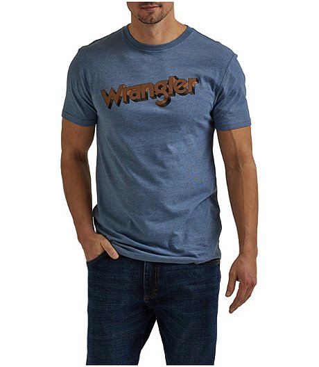 Men's Classic Fit 3D Logo Crewneck Chest Graphic T Shirt
