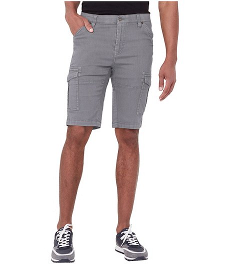 Men's Enrique Mid Rise Elastic Waist Oversized Fit Cargo Shorts - Grey