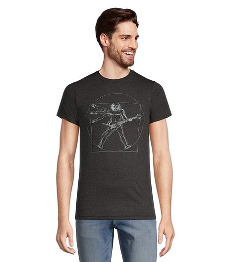 Men's Da Vinci Guitar Classic Fit Crewneck Graphic T Shirt