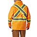 Men's Hi-Vis 150D Unlined Waterproof and Windproof Safety Rain Jacket