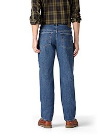 Denver Hayes Men's FLEXTECH 360 Stone Washed Relaxed Tapered Leg Stretch Jeans - Denim