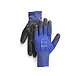 Unisex 2 Pack Form Fitting Light PU Coated Work Gloves - Black Blue