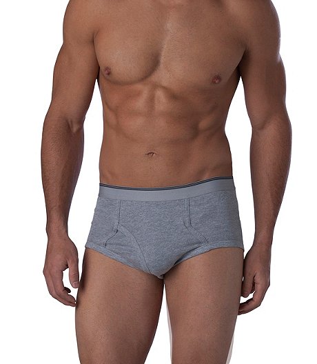 Men's 6 Pack Briefs Underwear - Black Grey