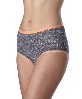 Women's Denver Hayes 2-Pack PFP Cotton Stretch Modern Brief Grey/Coral Extra Large Women's Denver Hayes 2-Pack PFP Cotton Stretch Modern Brief Grey/Coral Extra Large
