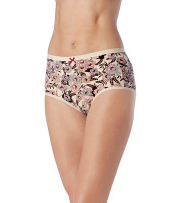 Women's Denver Hayes 2-Pack PFP Cotton Stretch Modern Brief Nude/Burgundy Floral Small Women's Denver Hayes 2-Pack PFP Cotton Stretch Modern Brief Nude/Burgundy Floral Small
