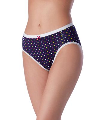 Women's Denver Hayes 2-Pack PFP Cotton Stretch Hi-Cut Blue/Fuchsia Dots Extra Large Women's Denver Hayes 2-Pack PFP Cotton Stretch Hi-Cut Blue/Fuchsia Dots Extra Large