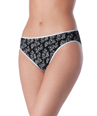 Women's Denver Hayes 5-Pack Cotton Stretch Hi-Cut Black/White Floral Large Women's Denver Hayes 5-Pack Cotton Stretch Hi-Cut Black/White Floral Large