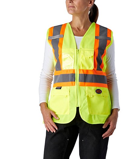 Hi Vis Safety Vest Waistcoat High Visibility Safety Work Wear Reflective Yellow 