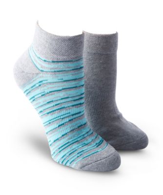 Women's Denver Hayes Women's 2-Pack Broken Stripe Sport Ankle Sock Grey/Teal 6-10 Women's Denver Hayes Women's 2-Pack Broken Stripe Sport Ankle Sock Grey/Teal 6-10