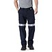 Men's Ventilated Poly Cotton Work Pants with Reflective Tape - Navy