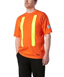 Viking T-shirt de sécurité en coton à manches courtes avec ruban aux bras pour hommes
