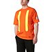 Men's Safety Cotton T Shirt With Reflective Arm Striping -Orange