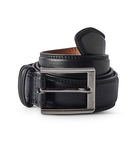 Men's Leather Dress Belt - Black