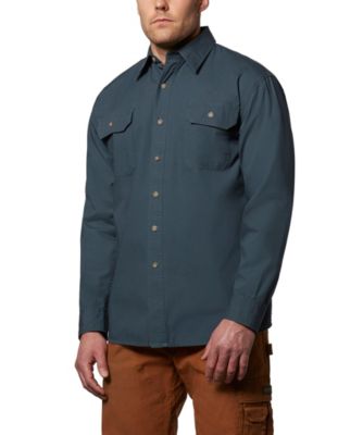 Men's Relaxed Fit Long Sleeve Cotton Contractor Work Shirt | Mark's