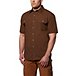Men's Short Sleeve Cotton Canvas Relaxed Fit Contractor Shirt