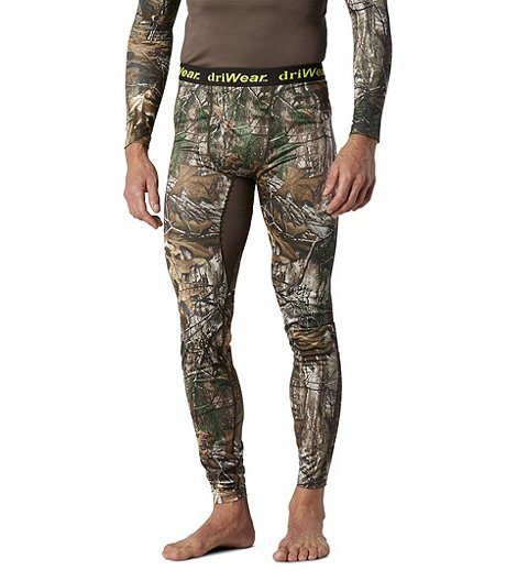 Pantalon couche de base haut rendement à motif camouflage pour hommes