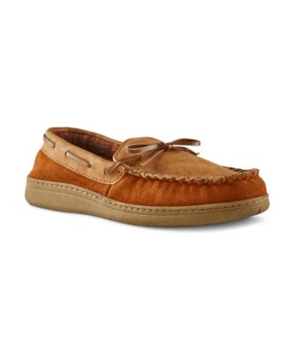 mens tan moccasin slippers