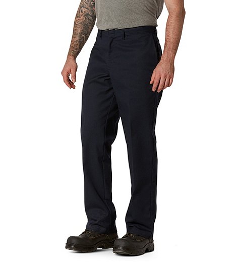Pantalon de travail extensible en sergé et devant plat pour hommes
