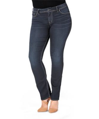 Women's Silver® Jeans Co. Suki High Rise Straight Leg Jeans - Plus Size Dark Indigo 16 Plus / 32 Women's Silver® Jeans Co. Suki High Rise Straight Leg Jeans - Plus Size Dark Indigo 16 Plus / 32
