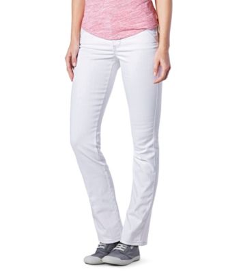 Women's Denver Hayes Mia Mid-Rise CURVE-TECH Buttlifter Straight Leg Jeans White 4 / 32 Women's Denver Hayes Mia Mid-Rise CURVE-TECH Buttlifter Straight Leg Jeans White 4 / 32