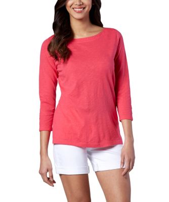 Women's Denver Hayes 3/4 Sleeve Boatneck T-Shirt Indigo Small Women's Denver Hayes 3/4 Sleeve Boatneck T-Shirt Indigo Small