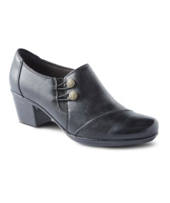 clarks womens black booties