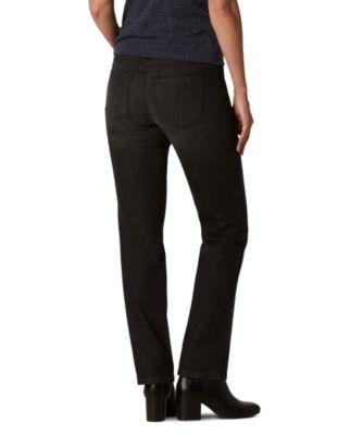 womens black denim straight leg jeans