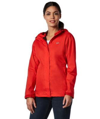 womens red rain jacket with hood