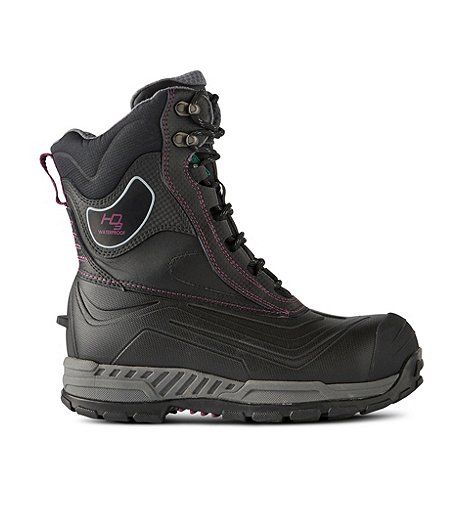 Women's 8905 Composite Toe Composite Plate IceFX T-Max Insulated  Waterproof Hyper Dri 3 Winter Safety Boots - Black