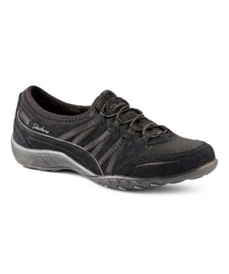 black slip on skechers womens