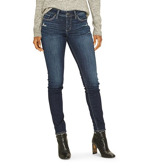 Women's Elyse Curvy Mid Rise Skinny Leg Jeans - Dark Indigo