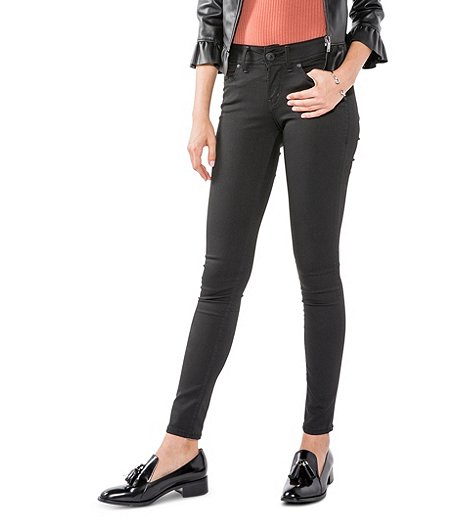 Women's Suki Curvy Mid Rise Super Skinny Jeans - Black
