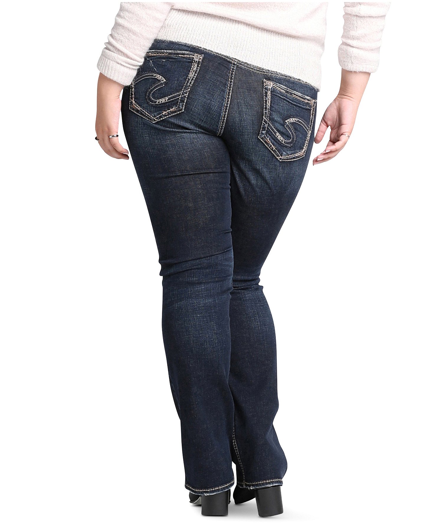 Silver Jeans Co Womens Plus Size Elyse Slim Boot Cut