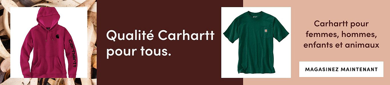 Qualité Carhartt pour tous. Vêtements et accessoires Carhartt pour femmes, hommes, enfants et animaux. Magasinez maintenant.