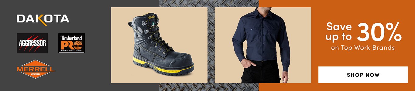 Dakota. Save up to 30% on workwear and safety footwear. Shop now.